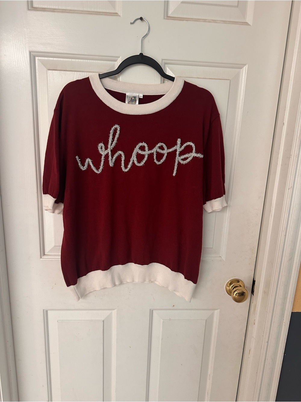 Queen of Sparkles "whoop"
sweater top Size Large Texas A&M